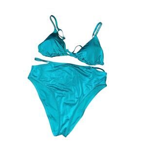 Victoria’s Secret Shiny Teal Bikini Set - L/G